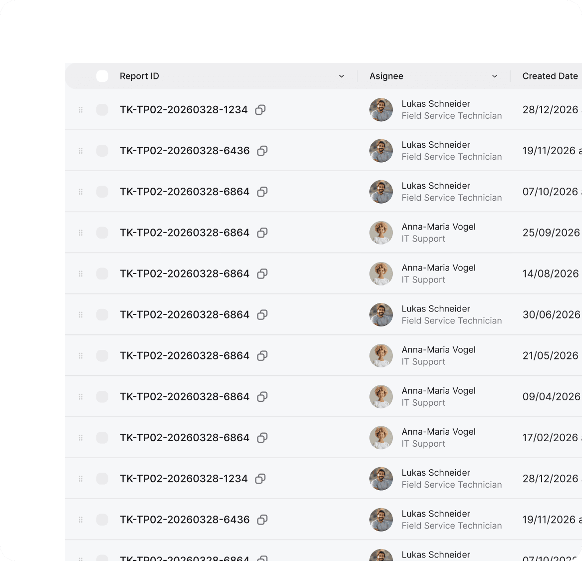 Task assignment view